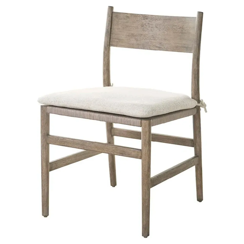 Angela Woven Dining Chair Set of 2 - Brown, Oak