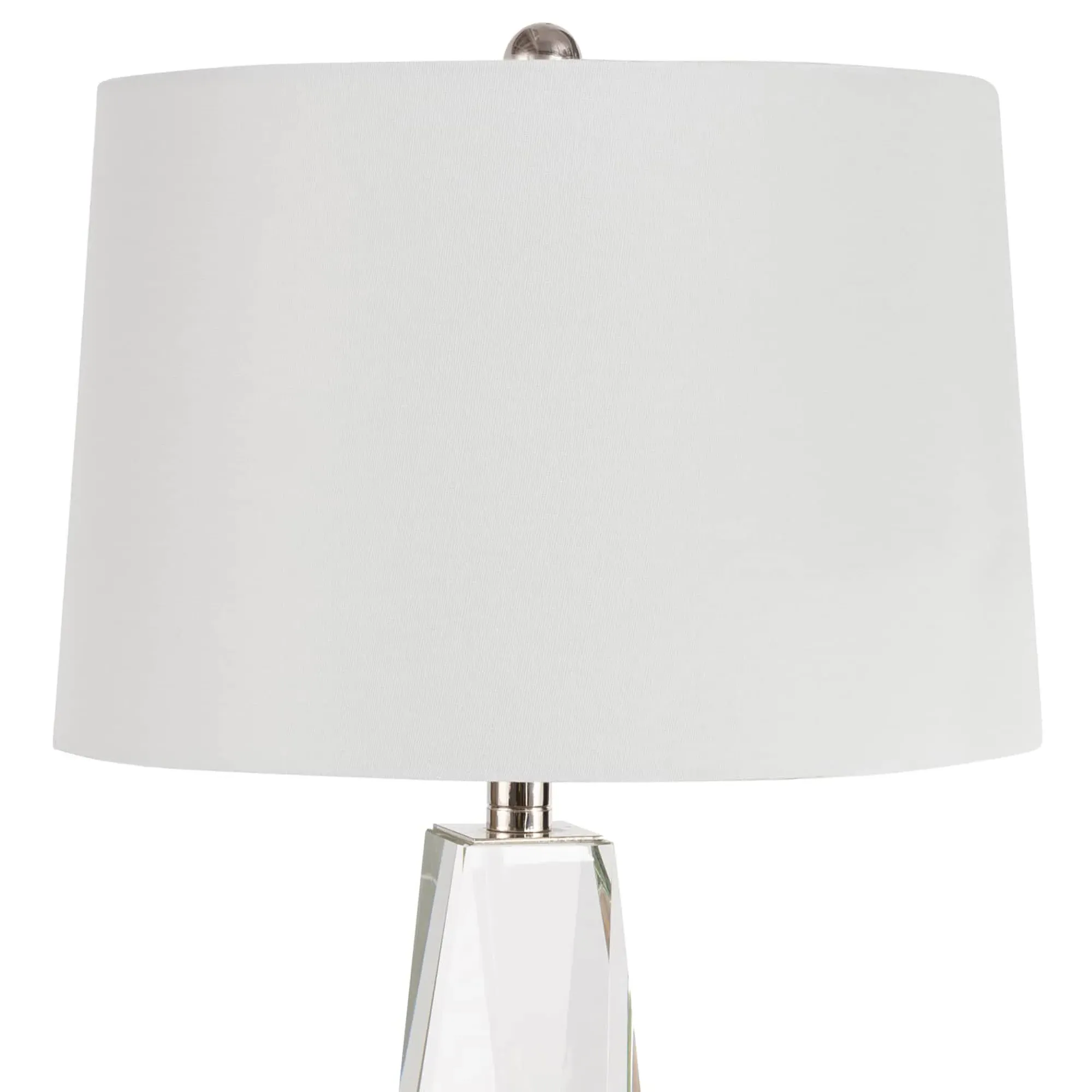 Angelica Bedside Table Lamp - Clear, Crystal