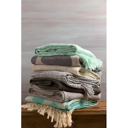 Angelie Woven Throw Blanket - White