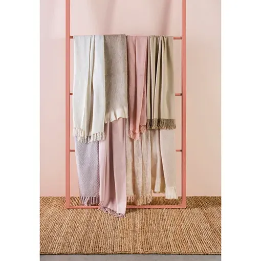 Angelie Woven Throw Blanket - White