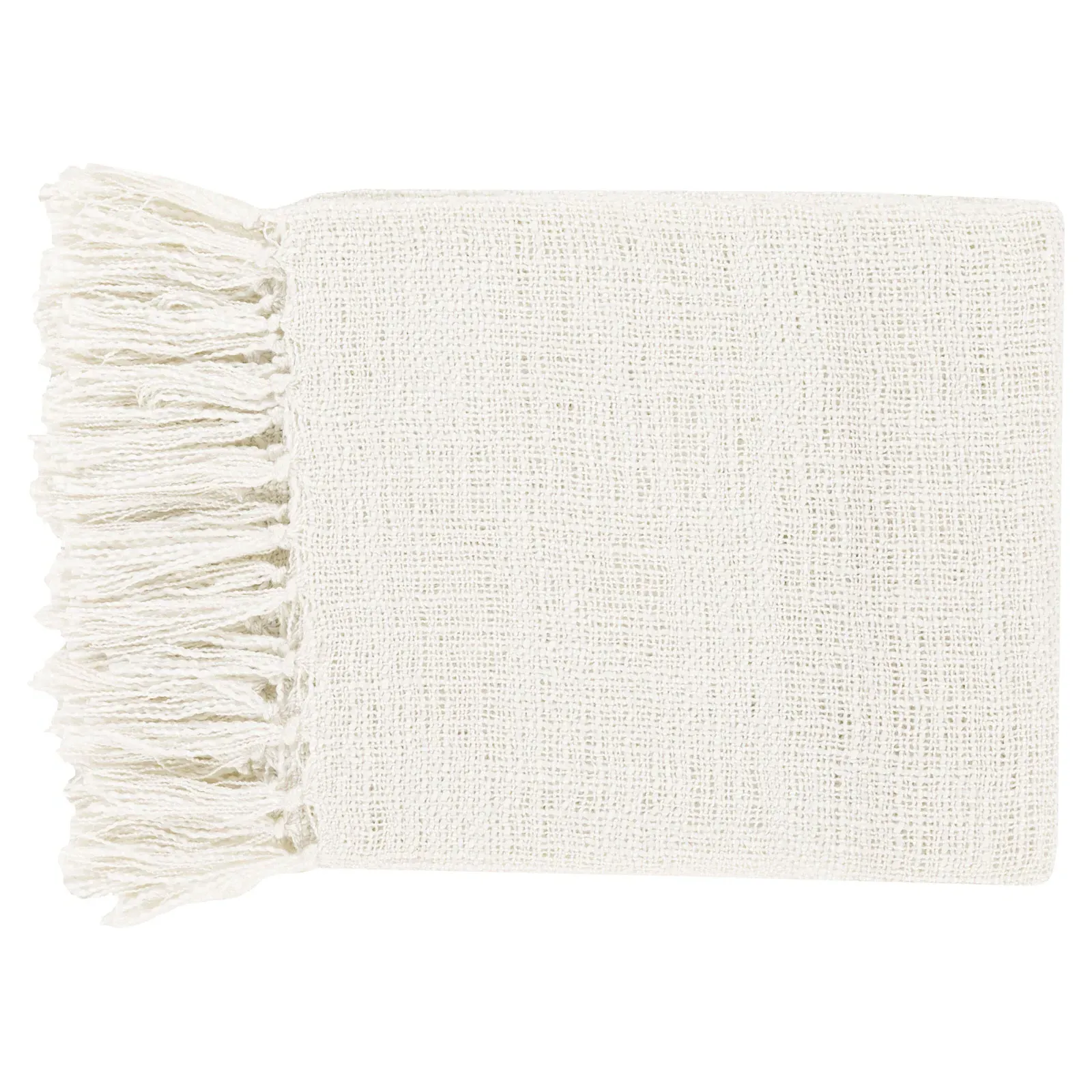 Angelie Woven Throw Blanket - White image