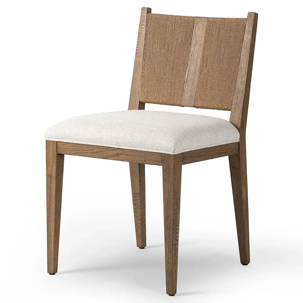 Anika Dining Side Chair - Cream, Oak