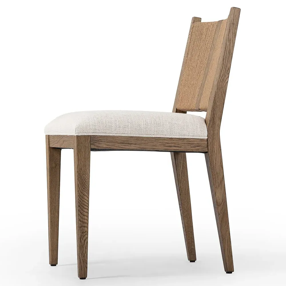 Anika Dining Side Chair - Cream, Oak
