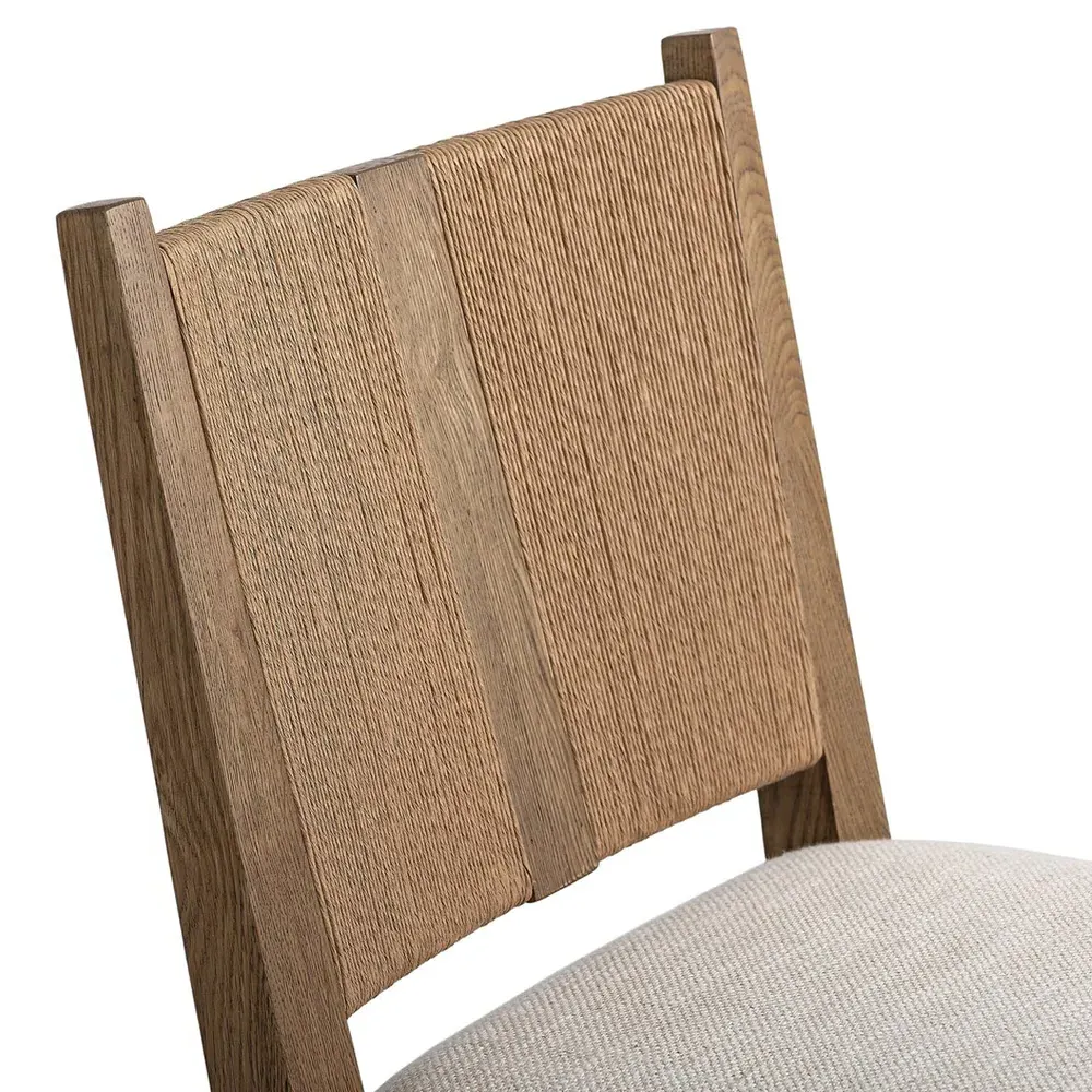 Anika Dining Side Chair - Cream, Oak