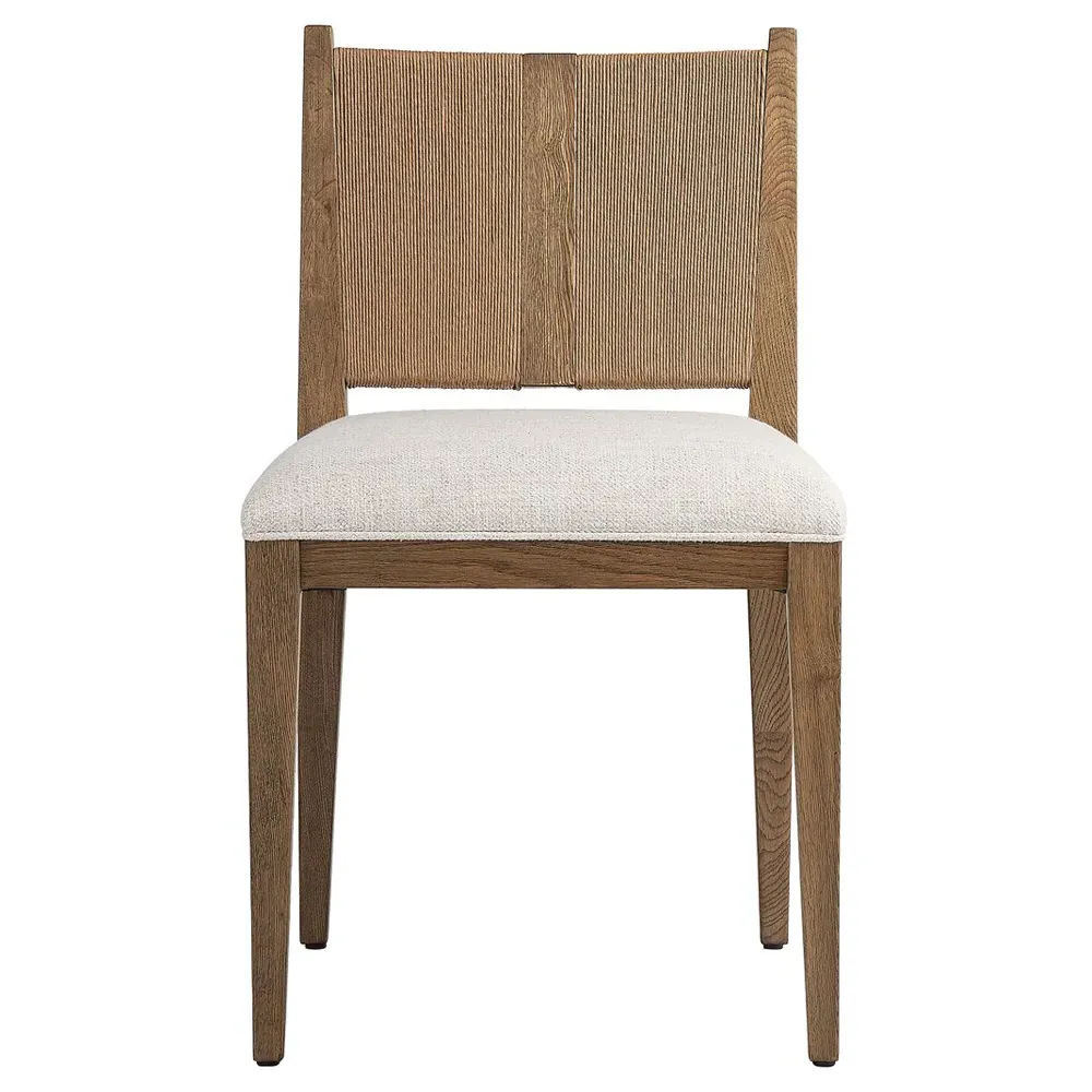 Anika Dining Side Chair - Cream, Oak image
