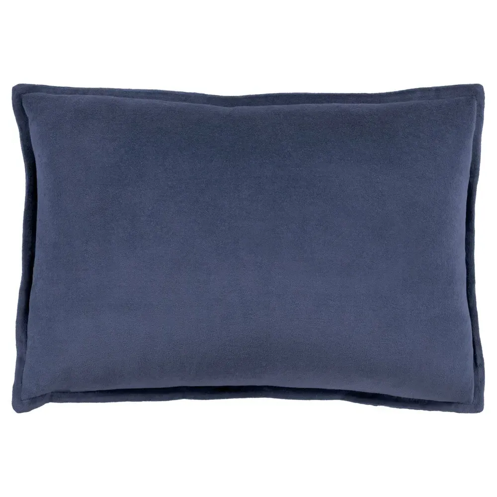 Anika Lumbar Pillow with Down Insert - Navy, Velvet