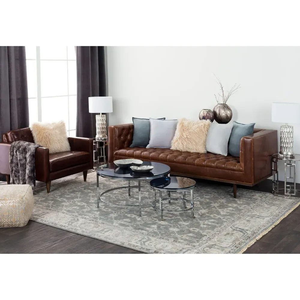 Anika Pillow with Down Insert - Green, Velvet