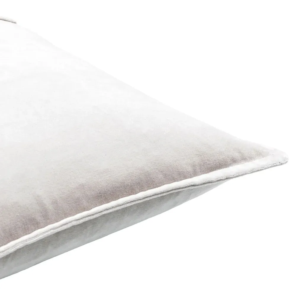Anika Pillow with Down Insert - Light Grey, Velvet