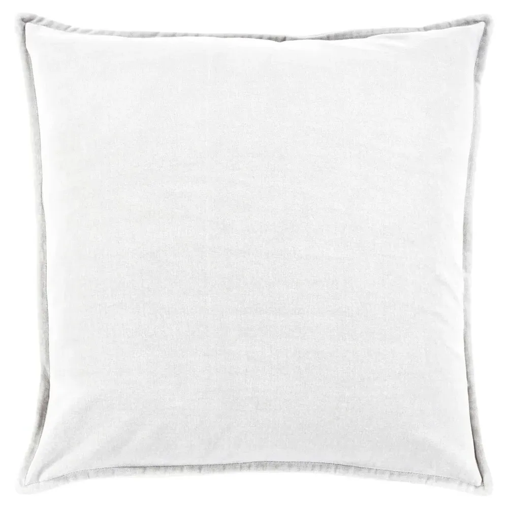 Anika Pillow with Down Insert - Light Grey, Velvet