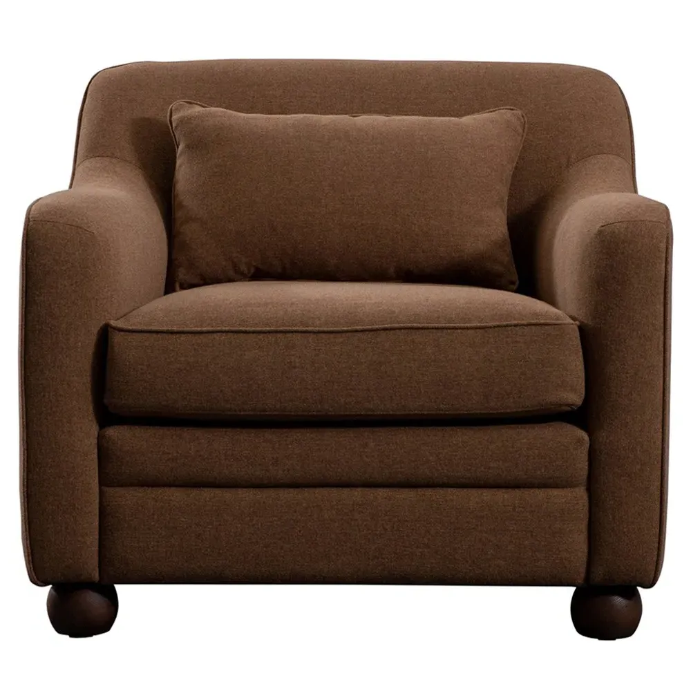 Anissa Arm Chair - Rust, Performance Fabric