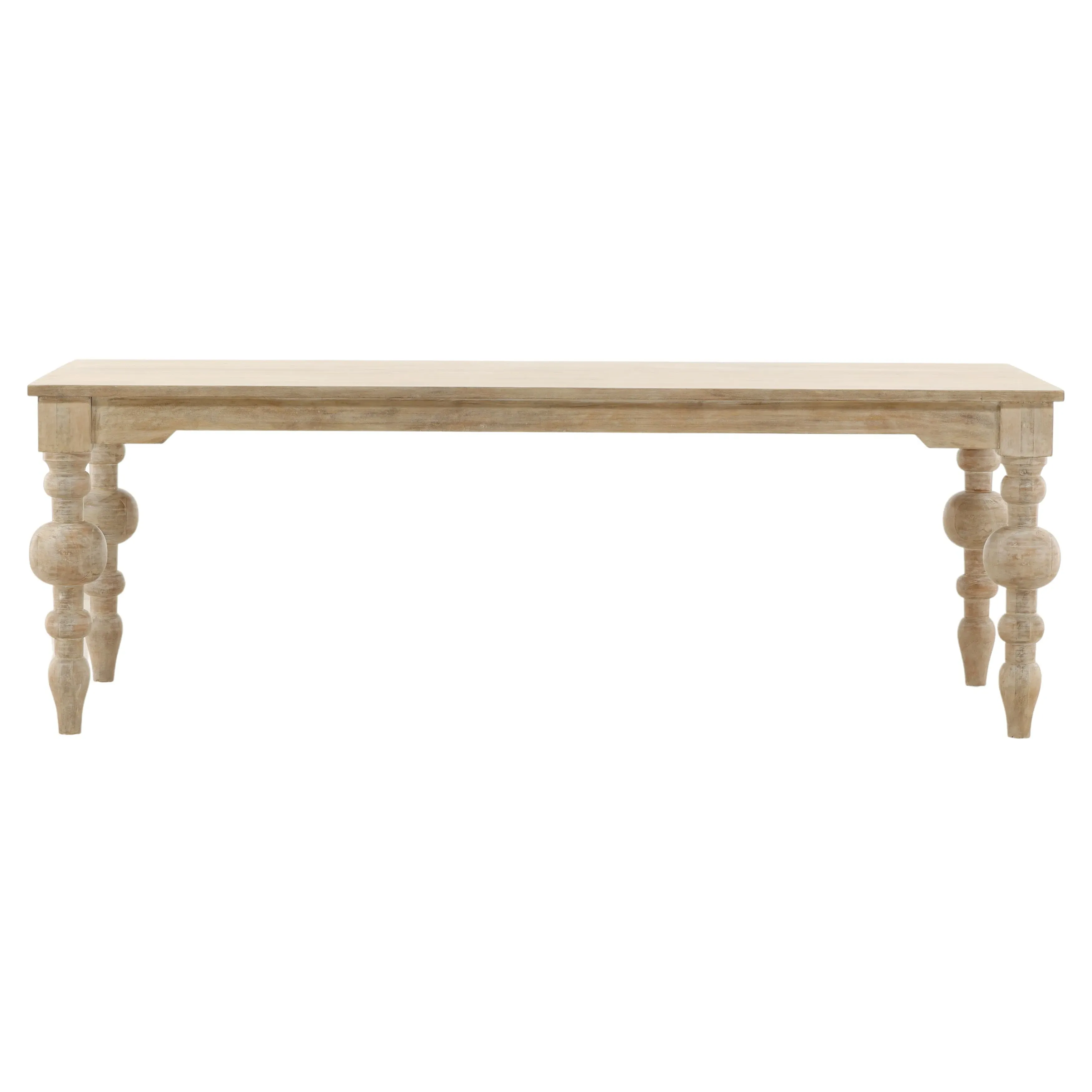 Anissa Rectangular Dining Table - Whitewash, Mango Wood image