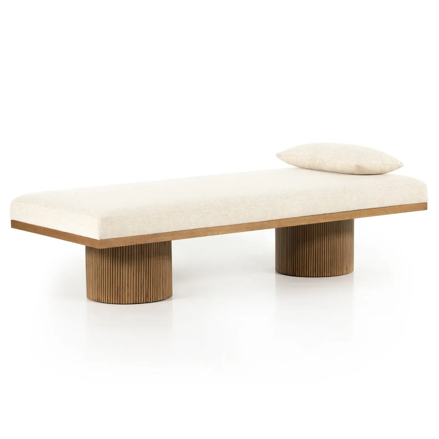 Aniston Chaise Lounge - Brown, Rubberwood