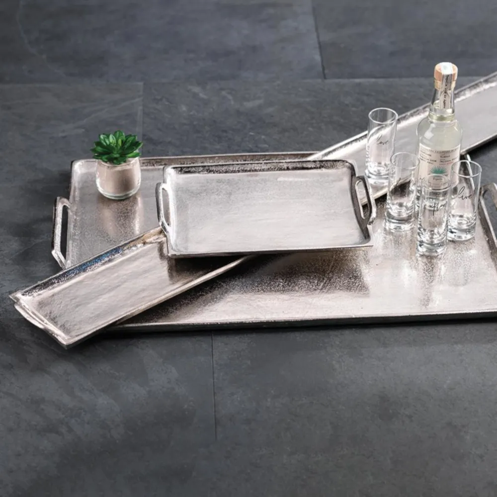 Anita Aluminum Tray - Silver
