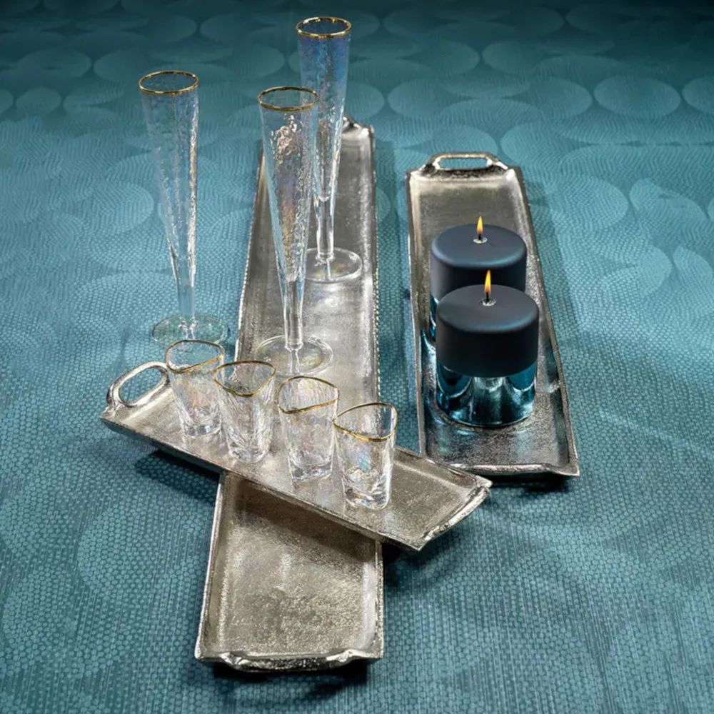 Anita Aluminum Tray - Silver