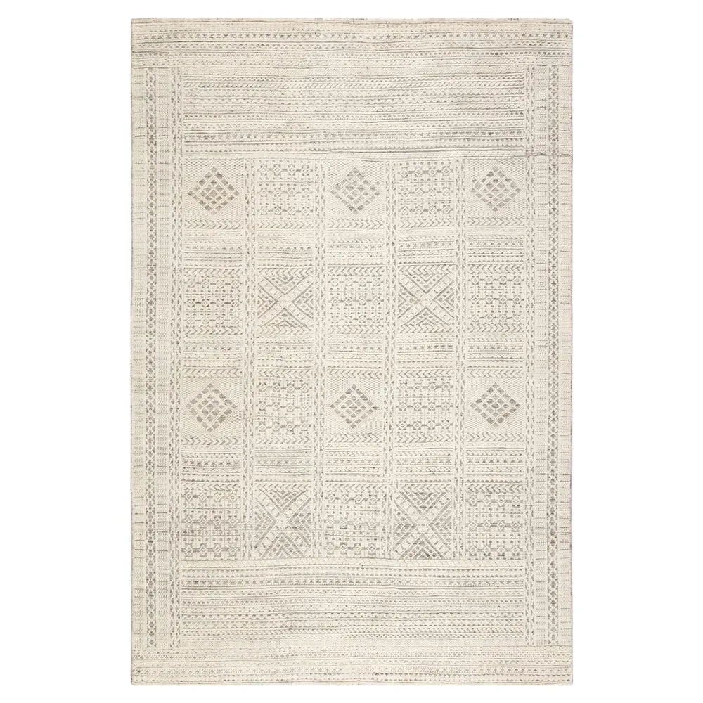Anitta Global Hand Knotted Rug - White, Wool image