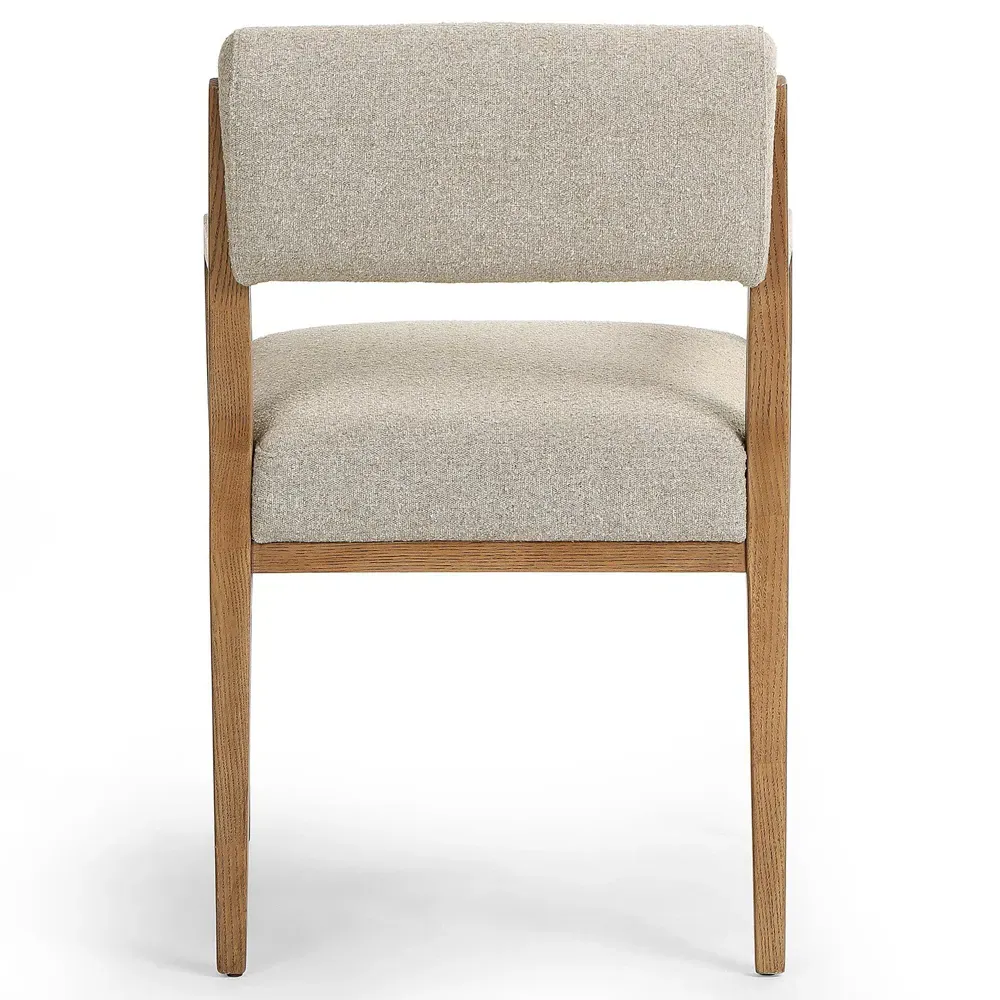 Anna Dining Arm Chair - Beige, Oak