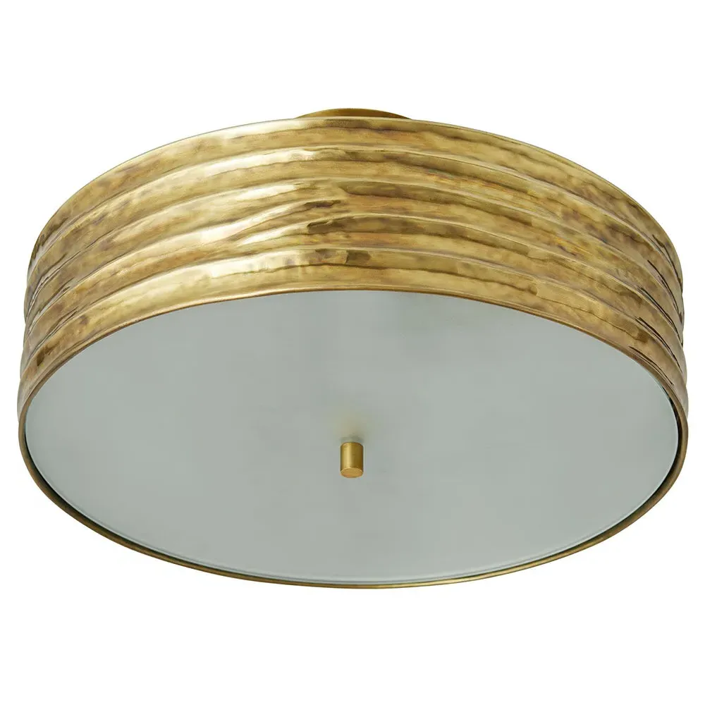 Anna Hollywood Semi-Flush Mount - Antique Brass, Iron