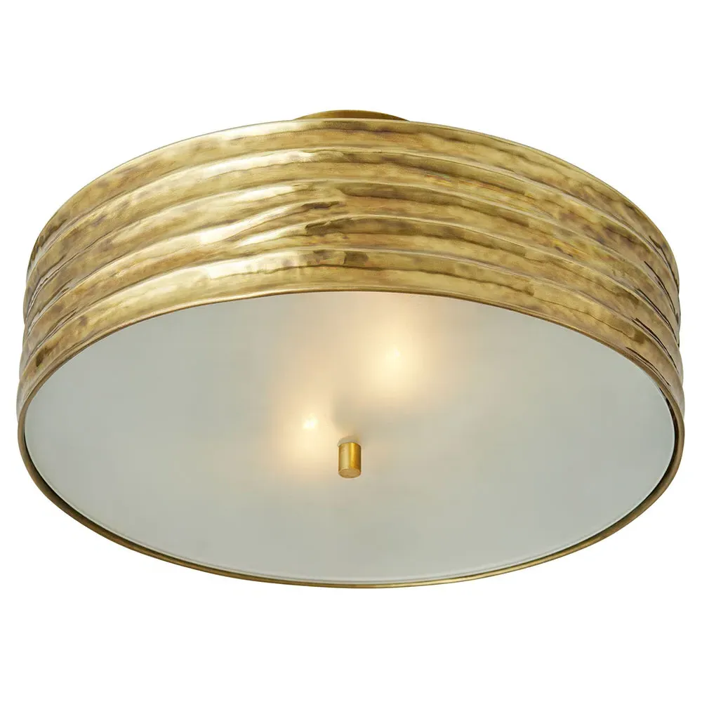 Anna Hollywood Semi-Flush Mount - Antique Brass, Iron