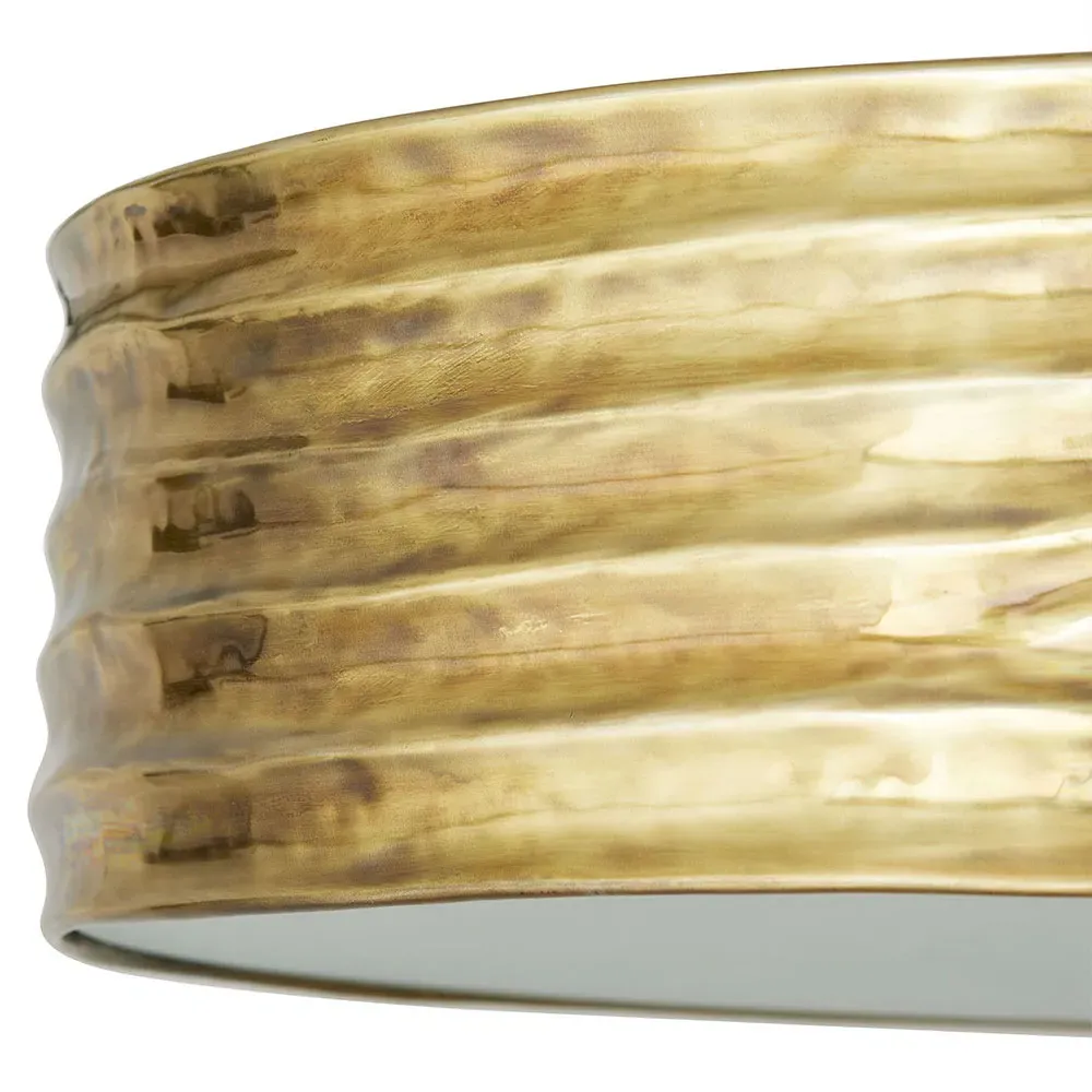 Anna Hollywood Semi-Flush Mount - Antique Brass, Iron