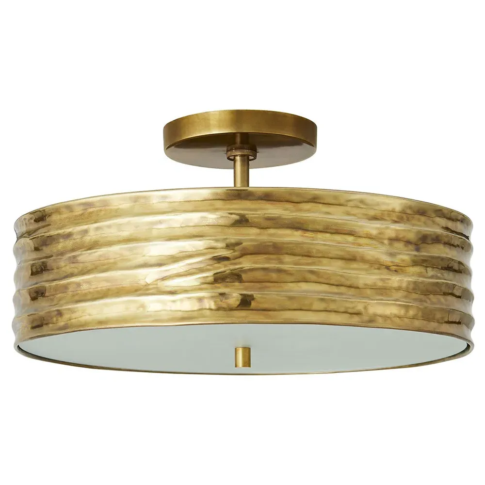 Anna Hollywood Semi-Flush Mount - Antique Brass, Iron image
