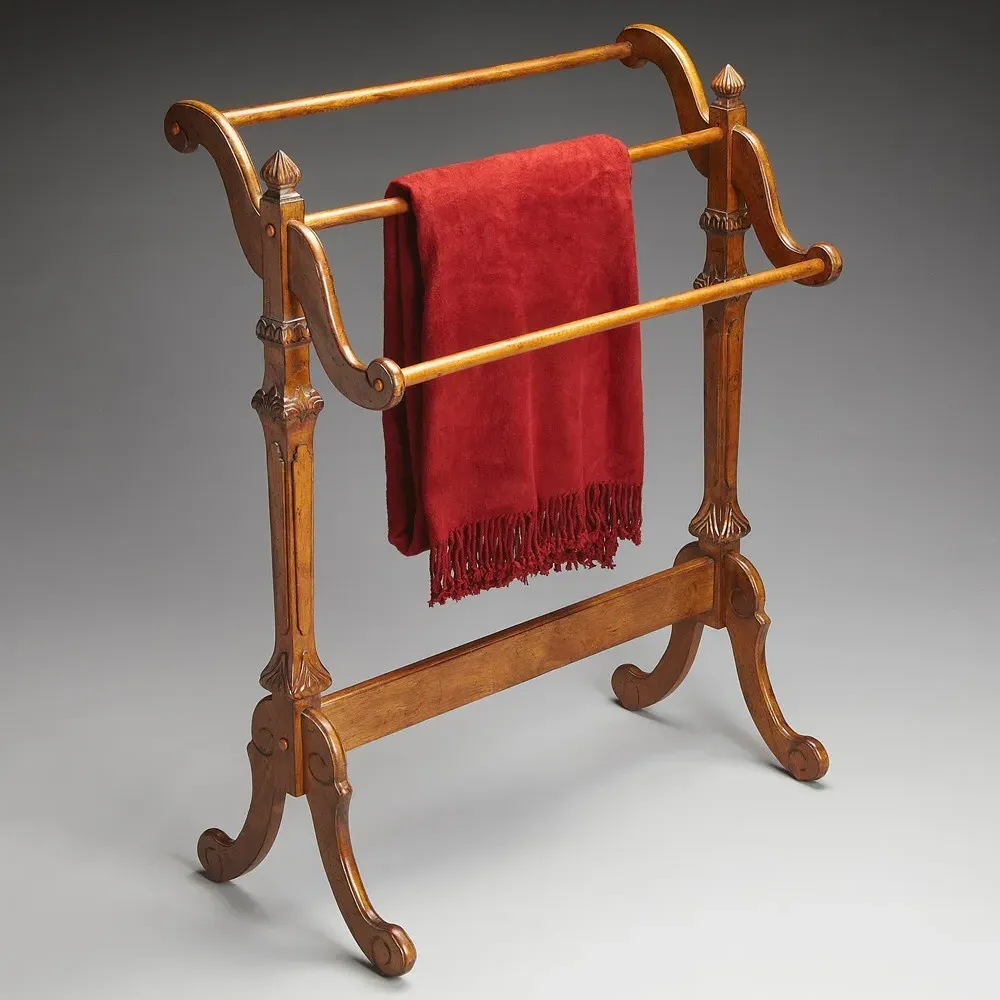 Annalise Blanket Stand - Brown, Ruberwood