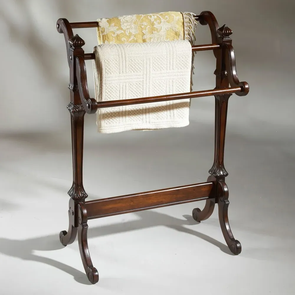 Annalise Blanket Stand - Dark Brown, Ruberwood