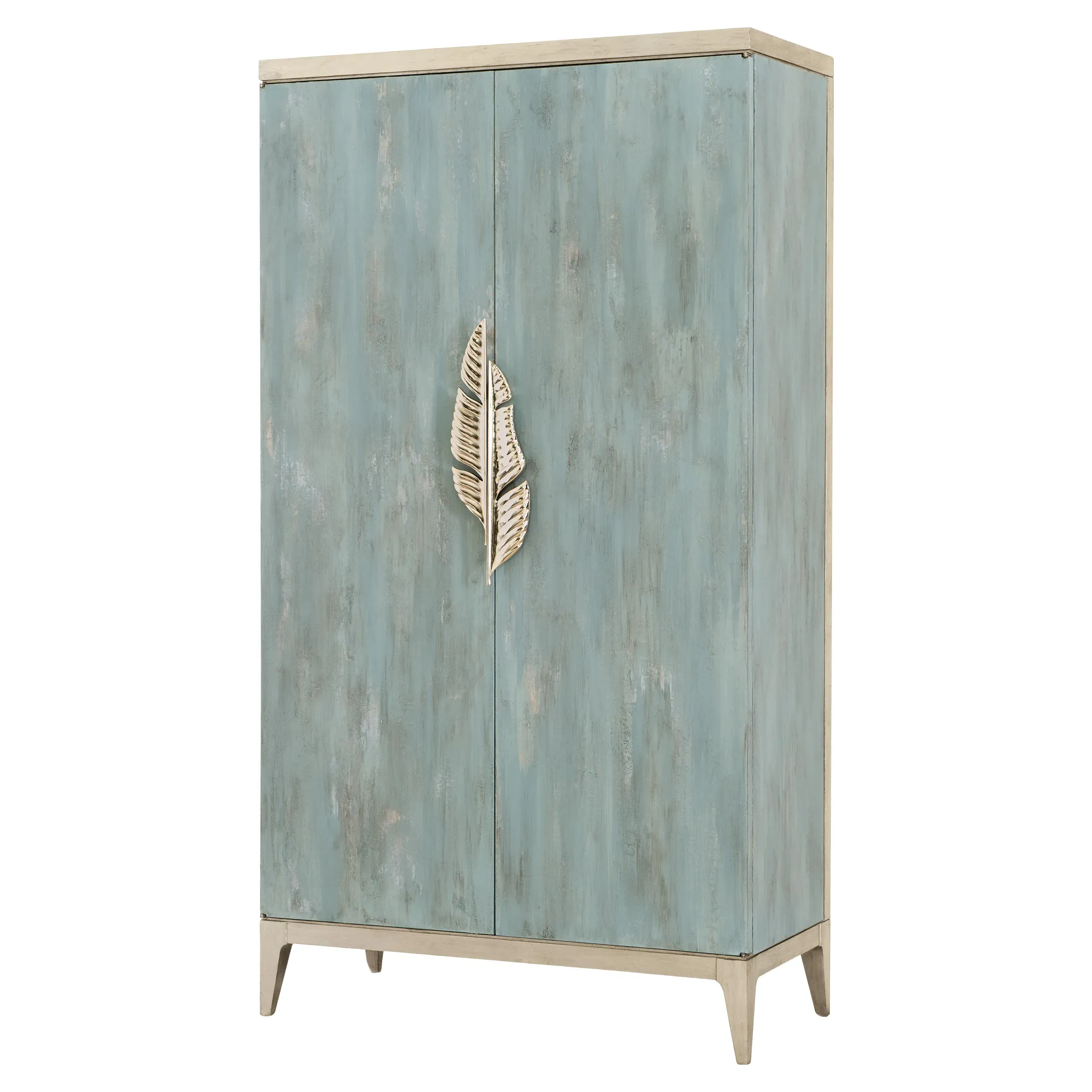 Annalise Secretary Desk with Storage - Blue, Pine image