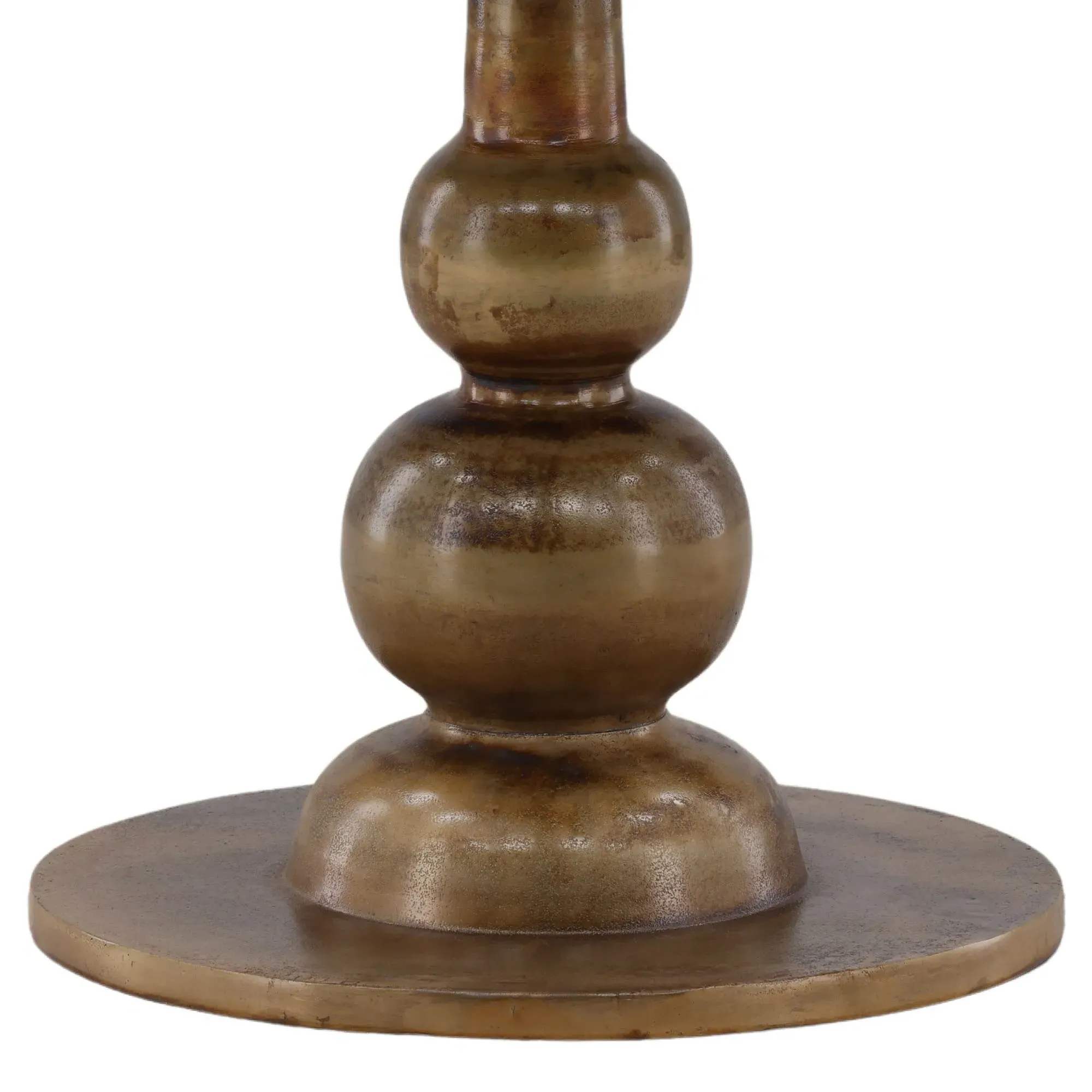 Anne Round Pedestal Bistro Table - Brown, Aluminum