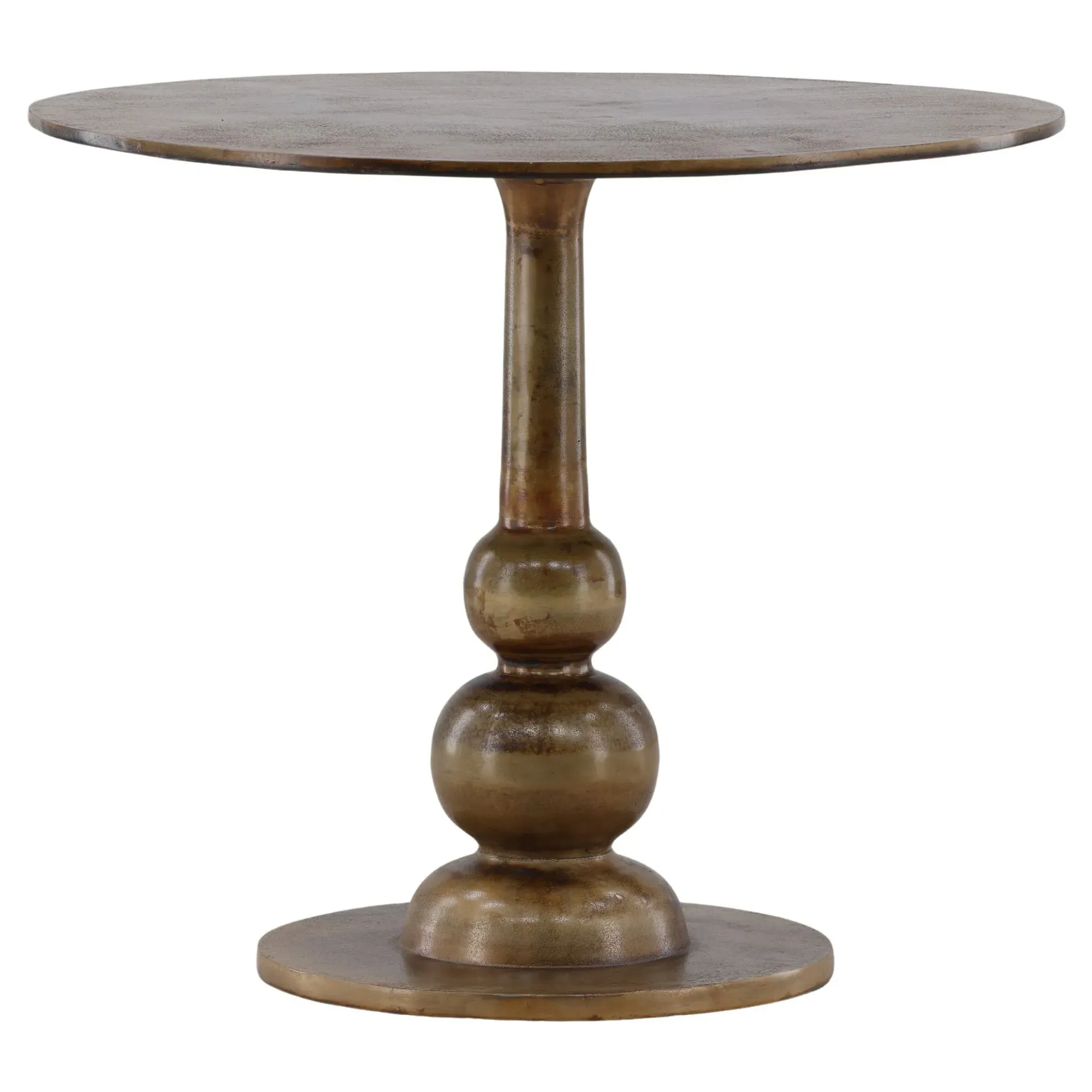 Anne Round Pedestal Bistro Table - Brown, Aluminum image