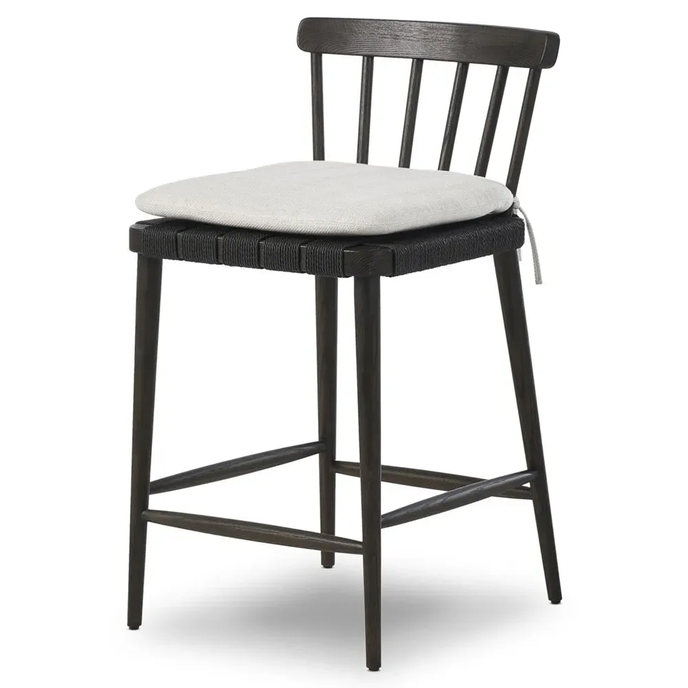 Anne Spindle Counter Stool - Cream, Oak