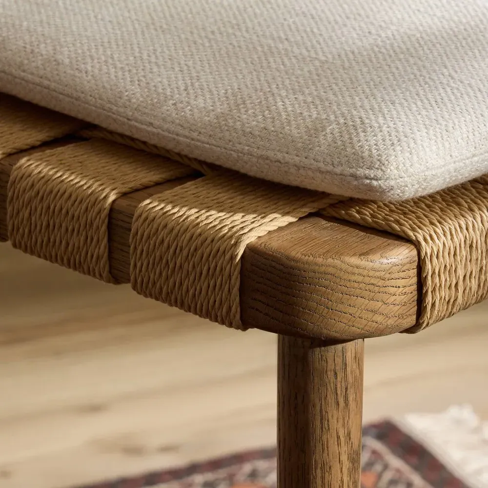 Anne Spindle Counter Stool - Cream, Oak