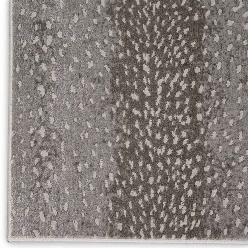 Annelise Animal Patterned Runner Rug - Grey