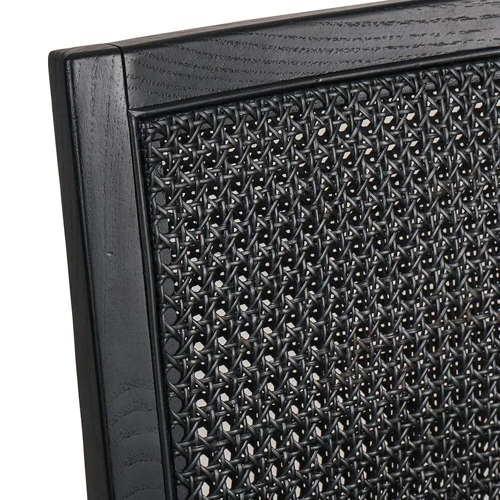 Annette Counter Stool - Black, Leather