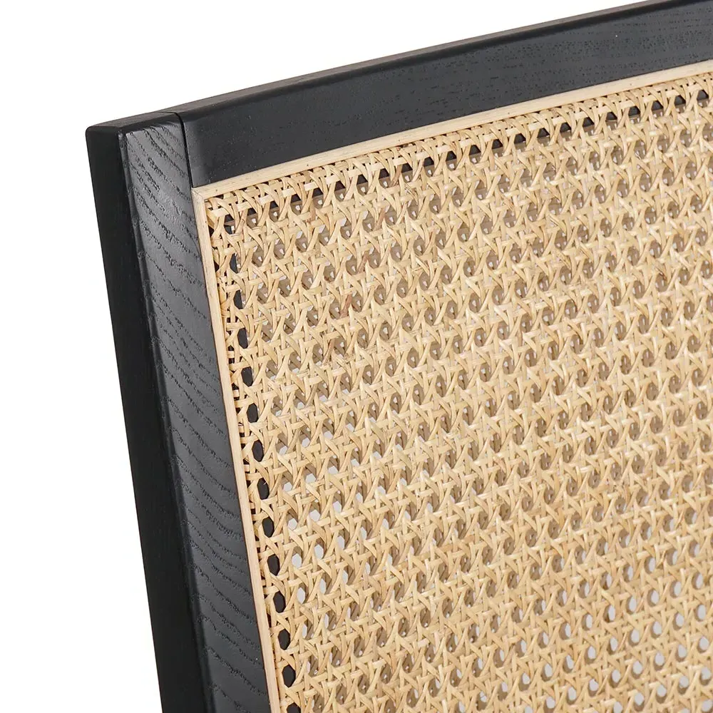 Annette Counter Stool with Cane Inlay - Black, Nettlewood