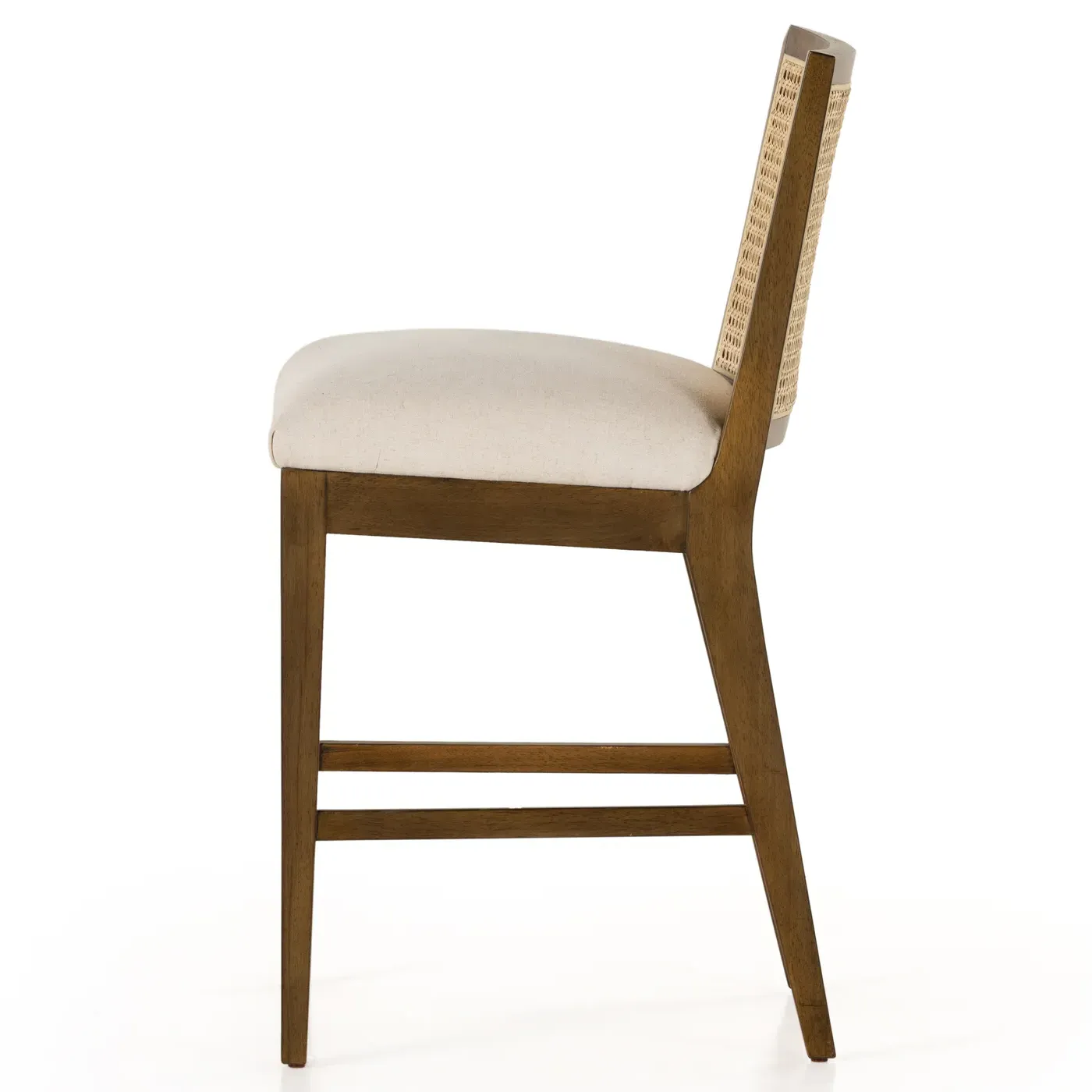 Annette Counter Stool with Cane Inlay - Brown, Parawood
