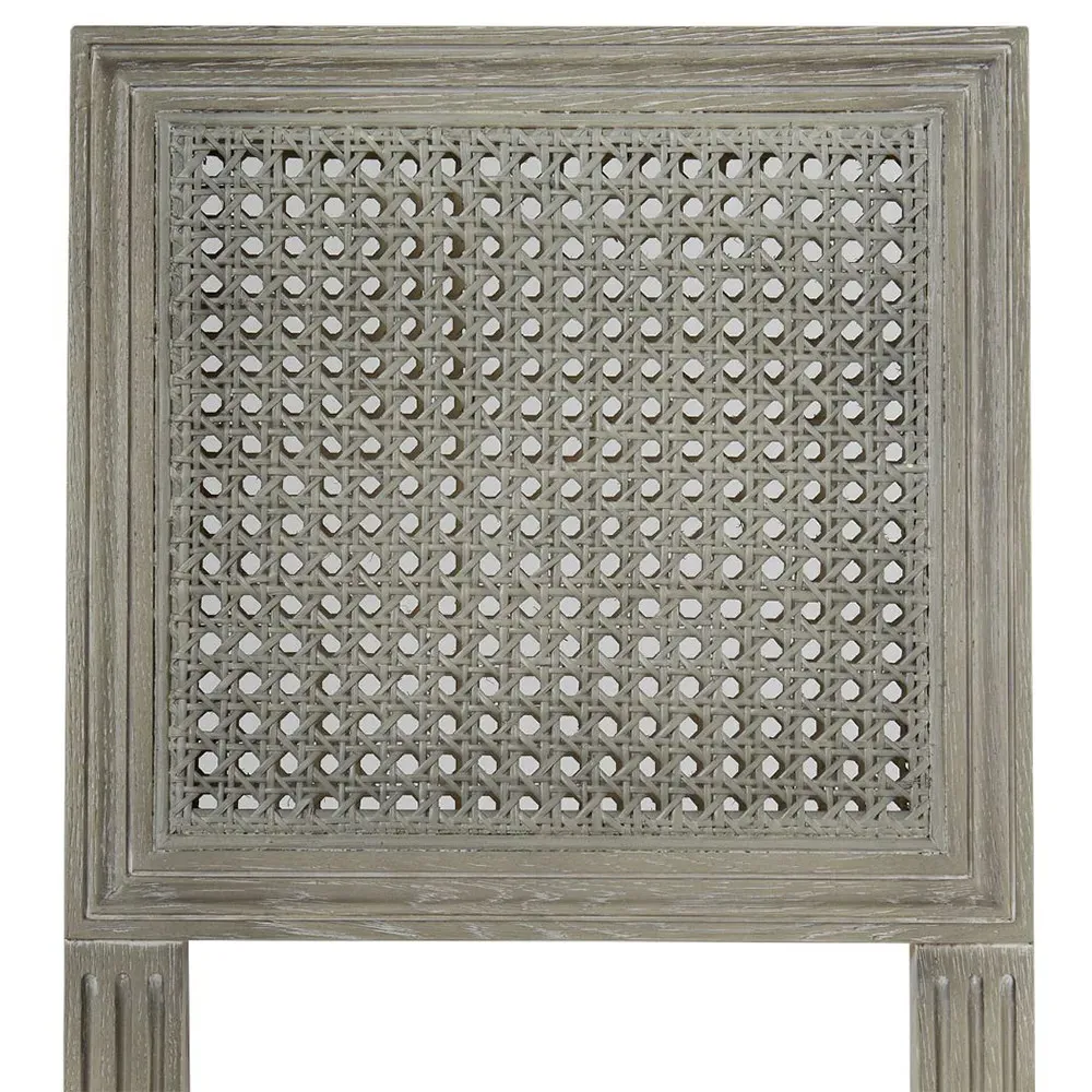 Annette French Counter Stool - Grey Oak, White Linen