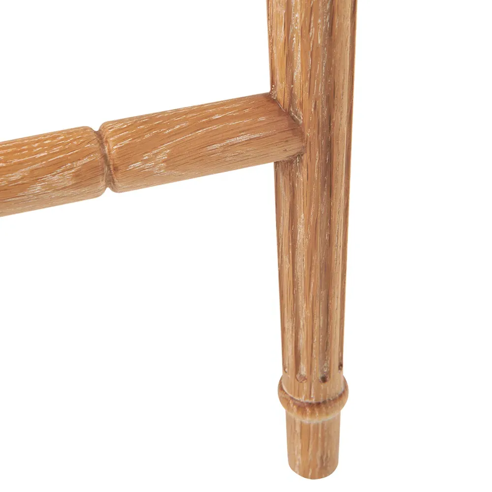 Annette French Counter Stool - Natural Oak, White Linen