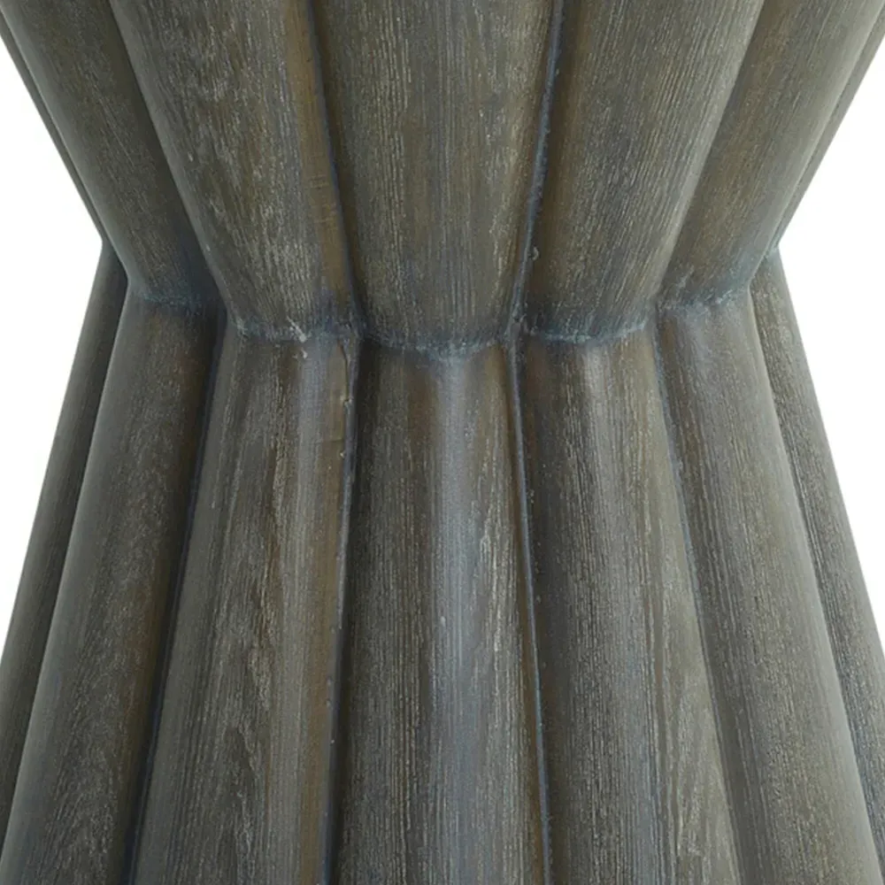 Annie Round Faceted Side Table - Forest Black, Resin