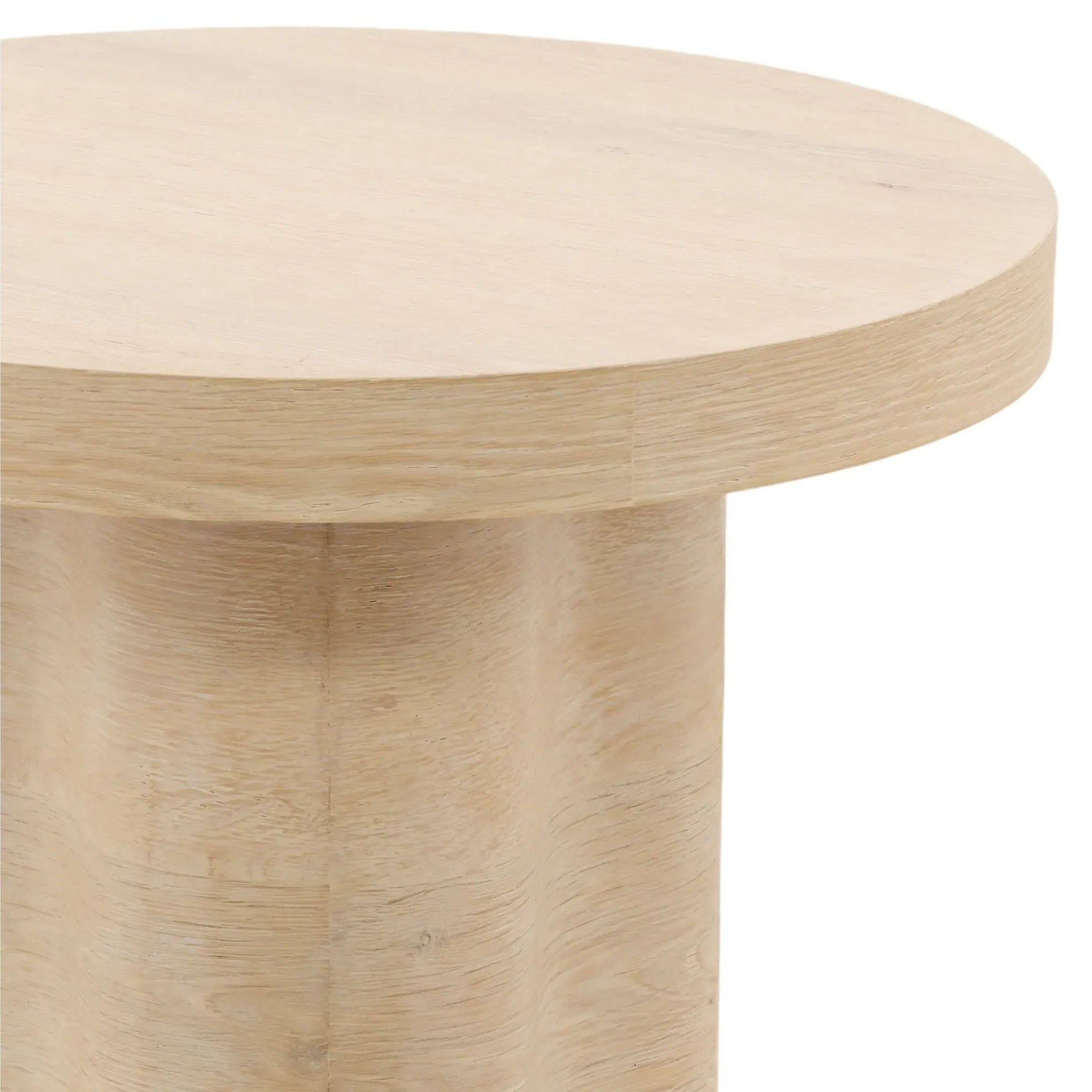 Annie Round Side Table - Brown, Oak