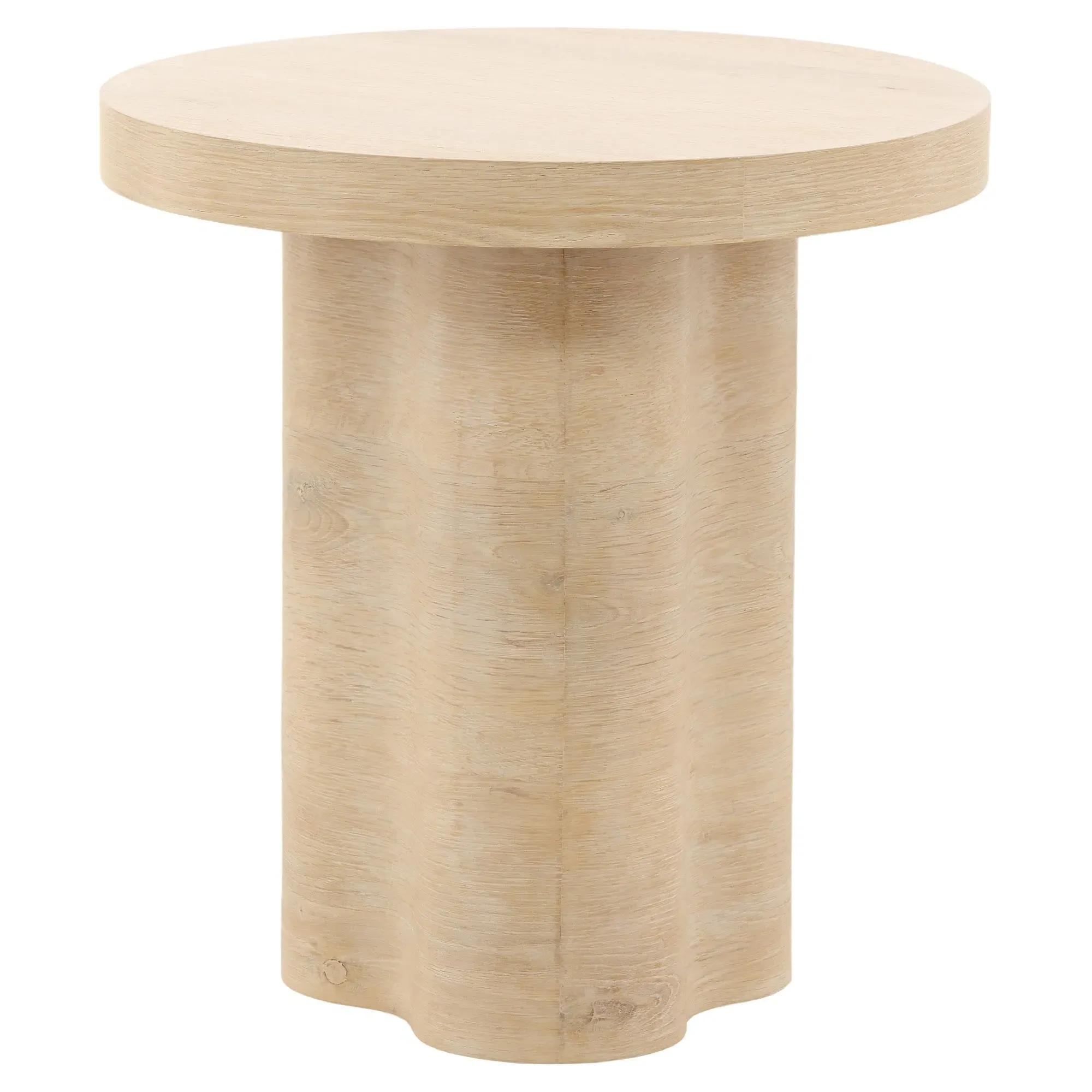 Annie Round Side Table - Brown, Oak image