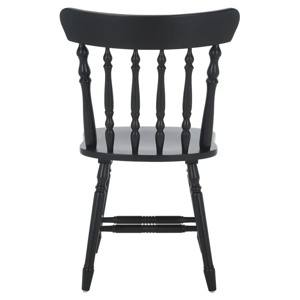 Annie Windsor Dining Chair Set of 2 - Black, Rubberwood