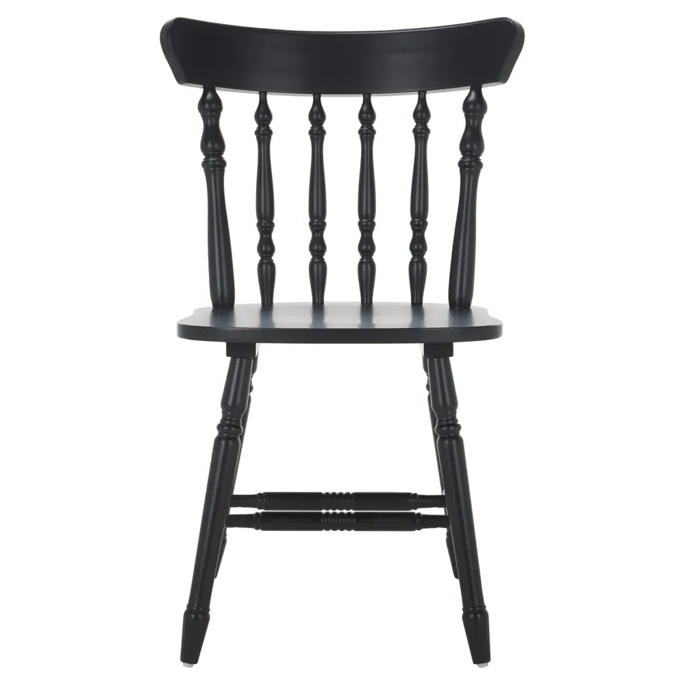 Annie Windsor Dining Chair Set of 2 - Black, Rubberwood image