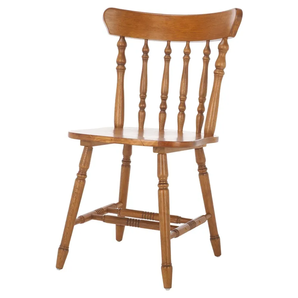 Annie Windsor Dining Chair Set of 2 - Honey Brown, Rubberwood