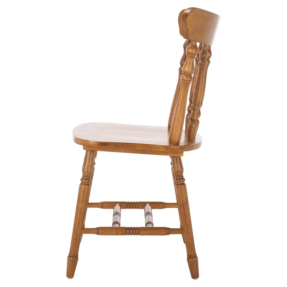 Annie Windsor Dining Chair Set of 2 - Honey Brown, Rubberwood