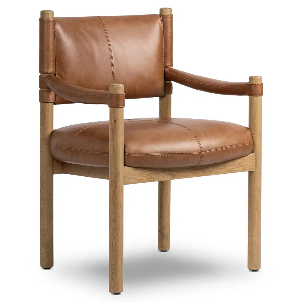 Anora Dining Arm Chair - Brown, Oak