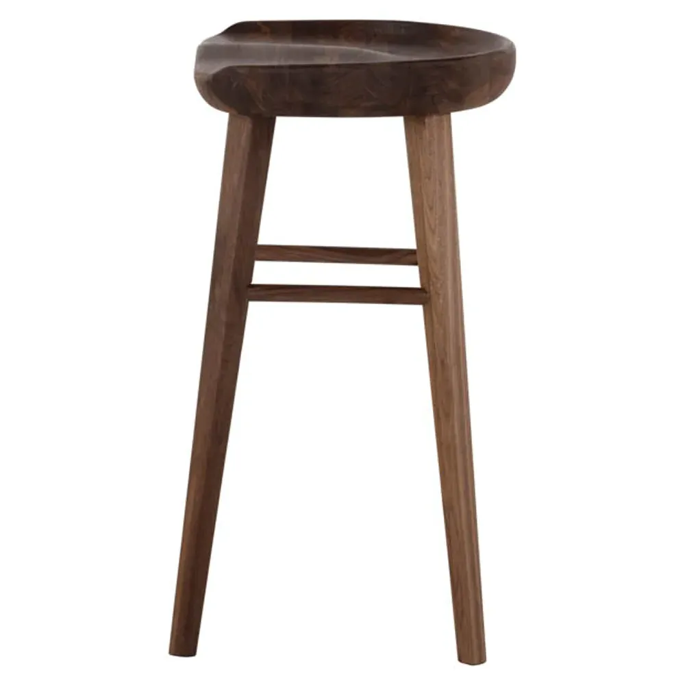 Anri Counter Stool - Brown, Walnut Wood
