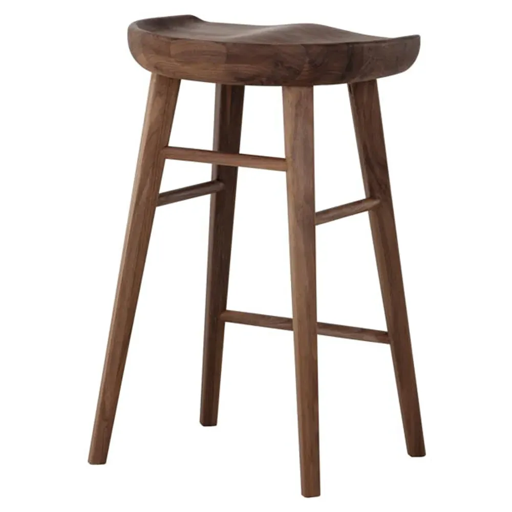 Anri Counter Stool - Brown, Walnut Wood