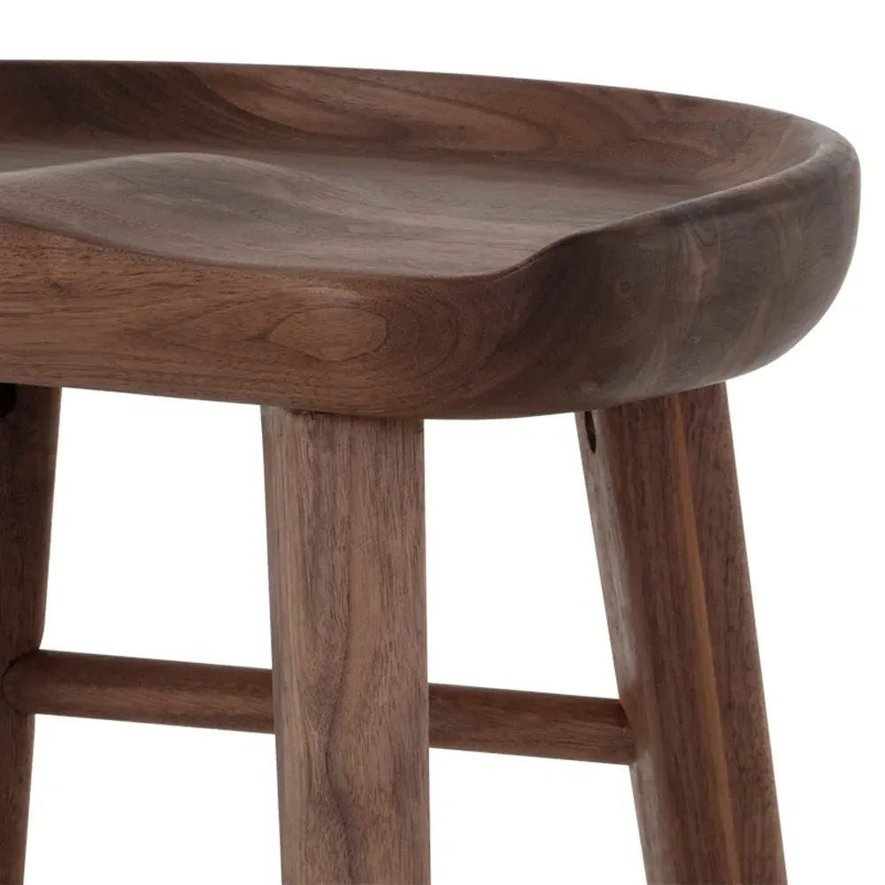 Anri Counter Stool - Brown, Walnut Wood