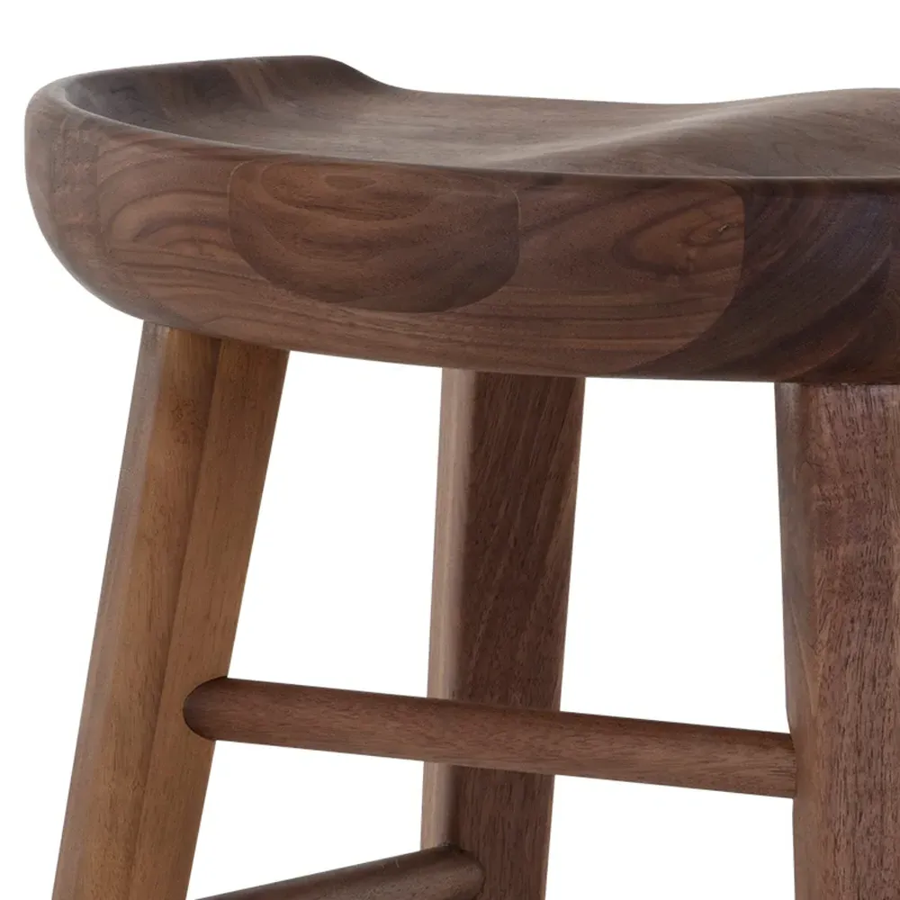 Anri Counter Stool - Brown, Walnut Wood
