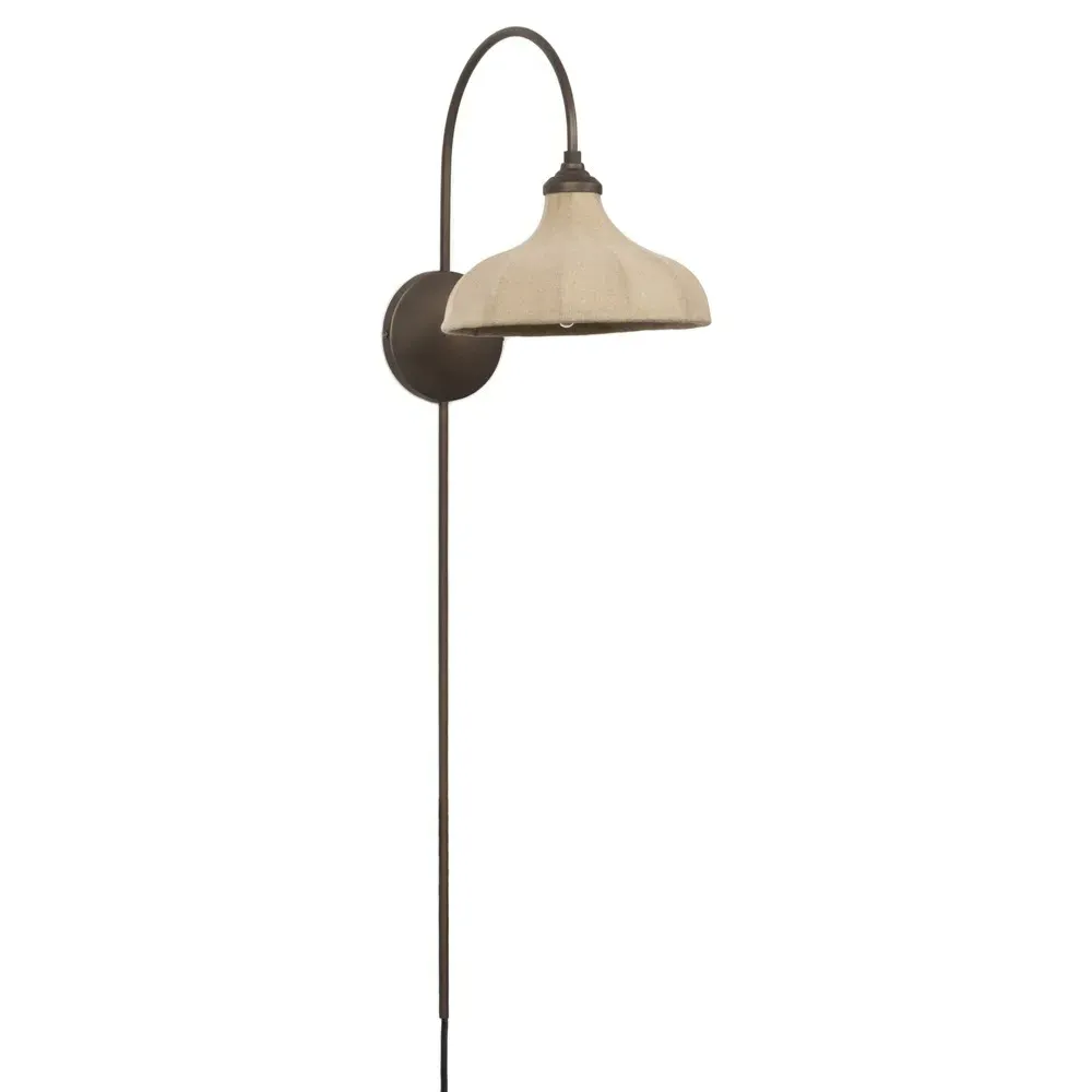 Ansel Bell Armed Sconce - Bronze, Iron